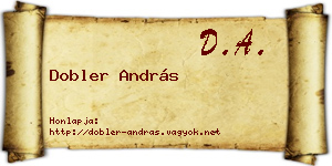 Dobler András névjegykártya
