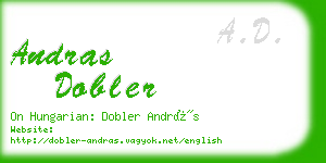 andras dobler business card